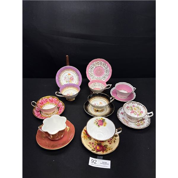 Very Nice Lot of 8 Vintage Teacups and Saucers Made in England