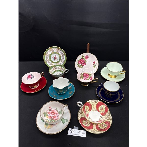 Very Nice Lot of 8 Vintage Teacups and Saucers Made in England