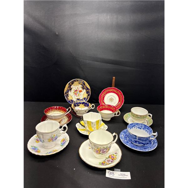 Very Nice Lot of 8 Vintage Teacups and Saucers Made in England