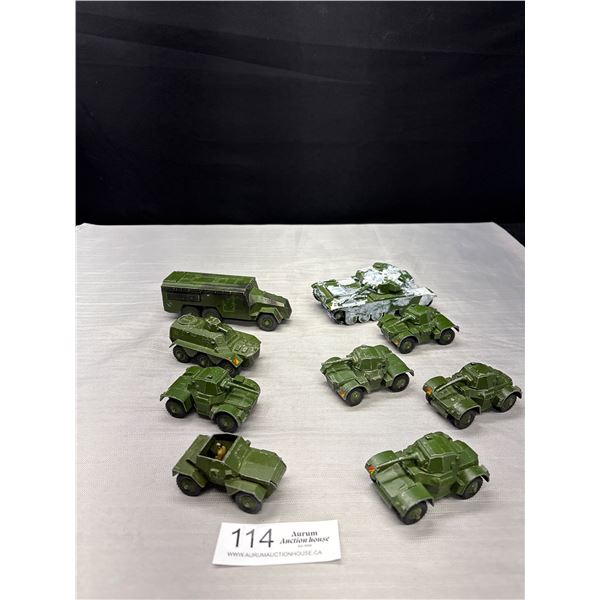 Nice Lot of Vintage Dinky Diecast Tanks and Trucks