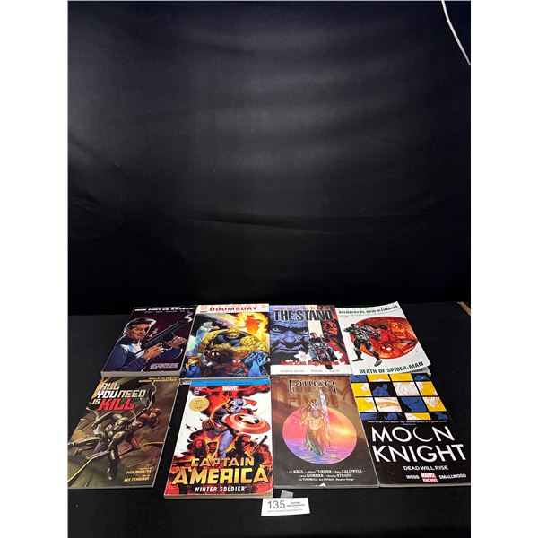 Lot of 8 Graphic Novels Captain America, etc