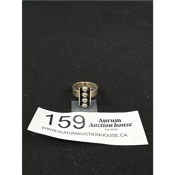 Antique Finish Kapittaan Kulta 925S Modernist Sterling Ring Hallmarked