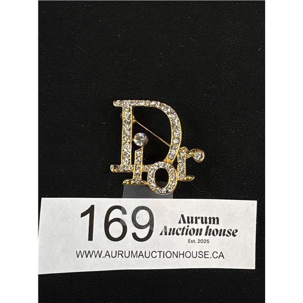 Vintage Christan Dior Rhinestone Brooch