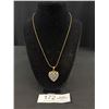 Image 1 : Vintage Gold Heart Necklace Marked 750 (98K) Plated