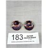 Image 1 : Exquisite Fully Enamelled SeaShell Gold Plate Earrings