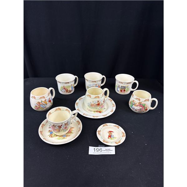 Lot of Vintage Bunnykins, Cups, Plates and Saucers