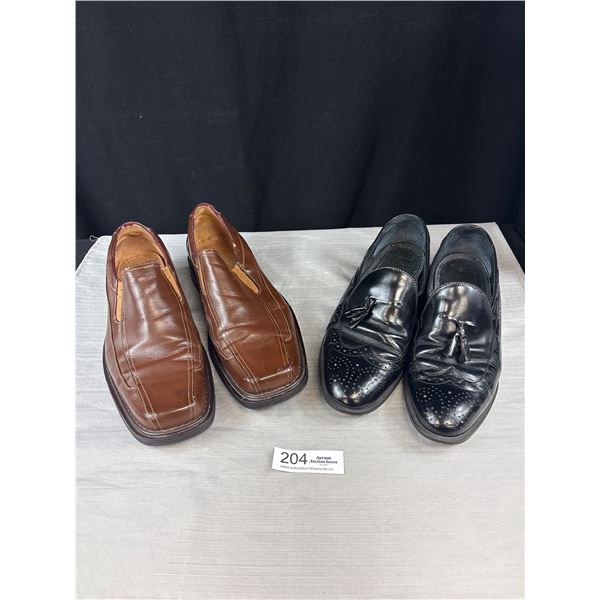 2 Vintage Pairs of Men's Dress Shoes Eatons Size 11 In Good Shape