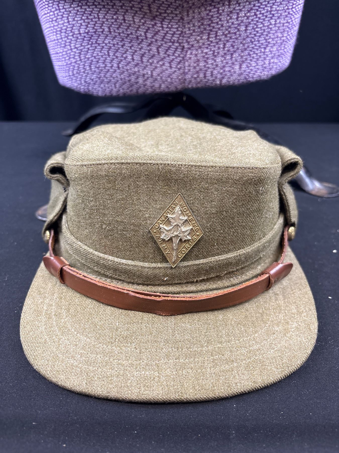 Vintage Canadian Womens, Army Corps CWAC Tunic Hat Shirt and Tie On ...