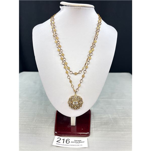 Anitque Edwardian Necklace C.1910 Pastel Faceted Stereo Gorgeous