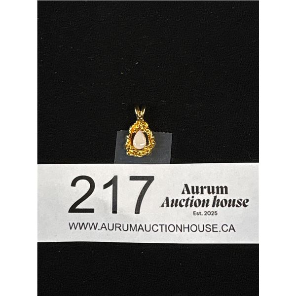 Genuine Opal Satin Gold Nugget Pretty!