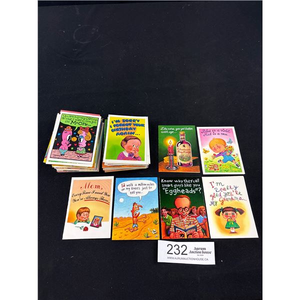 Lot of Vintage Greusome Greeting Cards