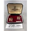Image 1 : Very Nice Enamel British Cuff Links in Case
