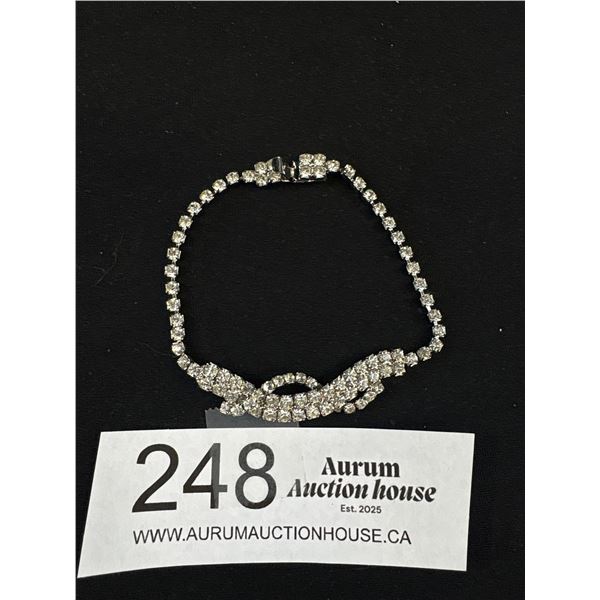 Silver Plated w/ Sparkling Rhinestones Bracelet