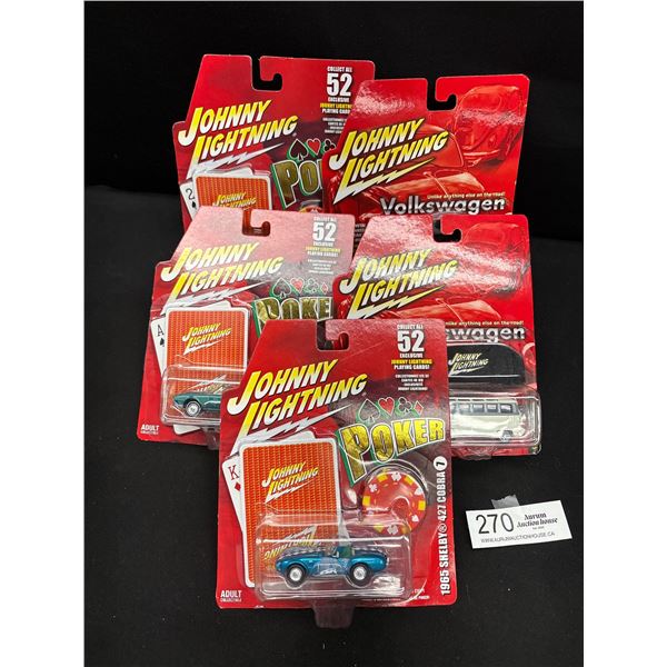 Lot of 5 Johnny Lightning Specialty Diecast Cars Sealed in Package