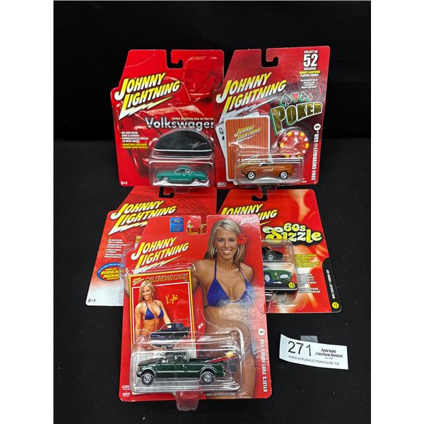 Lot of 5 Johnny Lightning Specialty Diecast Cars Sealed in Package