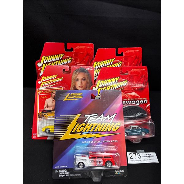 Lot of 5 Johnny Lightning Specialty Diecast Cars Sealed in Package