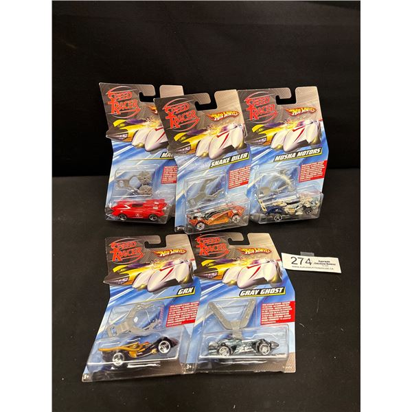 Lot of 5 Hotwheels Speedracer Diecast Cars in Original Package