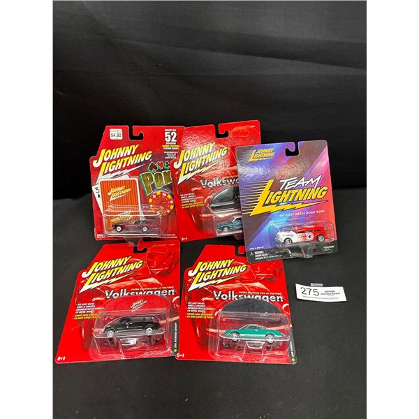 Lot of 5 Johnny Lightning Specialty Diecast Cars Sealed in Package