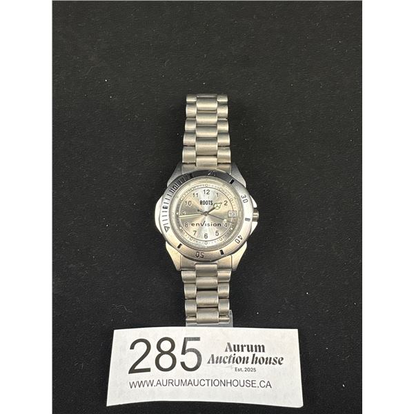Roots Envision Quartz Watch Whistler Mountain R180, Stainless Steel Canadas Top 50 2003 Battery Requ