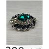 Image 4 : Large Vintage Glass + Rhinestones Brooch