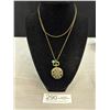 Image 1 : Unique Pendant Quartz Watch w/ Chain Necklace 28" L Battery Required