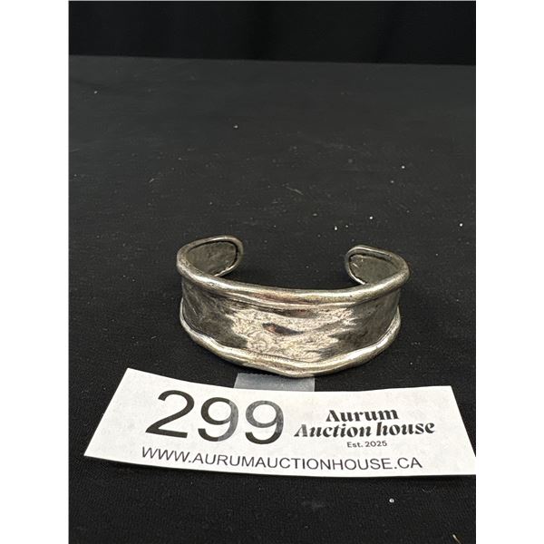 Hand Crafted Silver Open Cuff Bangle