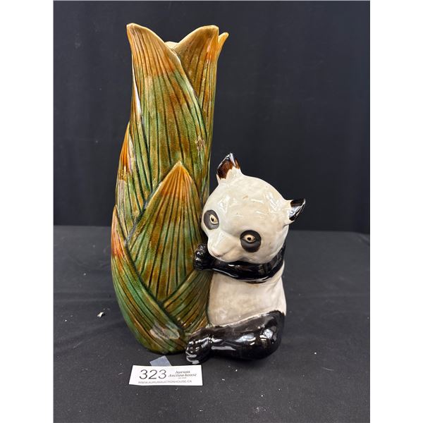 Beautiful Panda Bear on Tree Figure