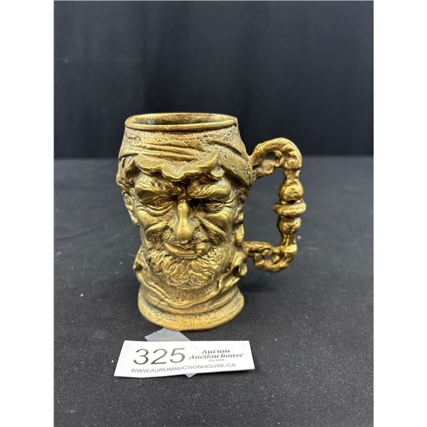 Very Nice Old House Mug Brass