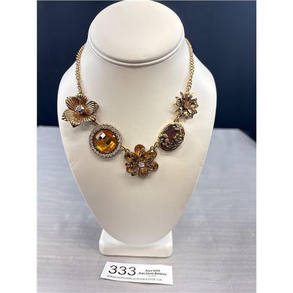 Vintage Ornate Choker Necklace, 15"-18" L Marked Aldo