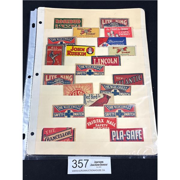 A Good Early 1900s Lot of Matchbox Tops (21pcs)