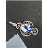 Image 2 : Sterling + Deaf Pottery Vintage Pendant