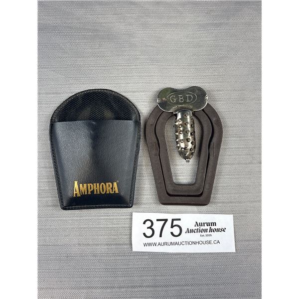 "Amphora" Smoking Pipe Cleaner (Remember) + Pipe Stand