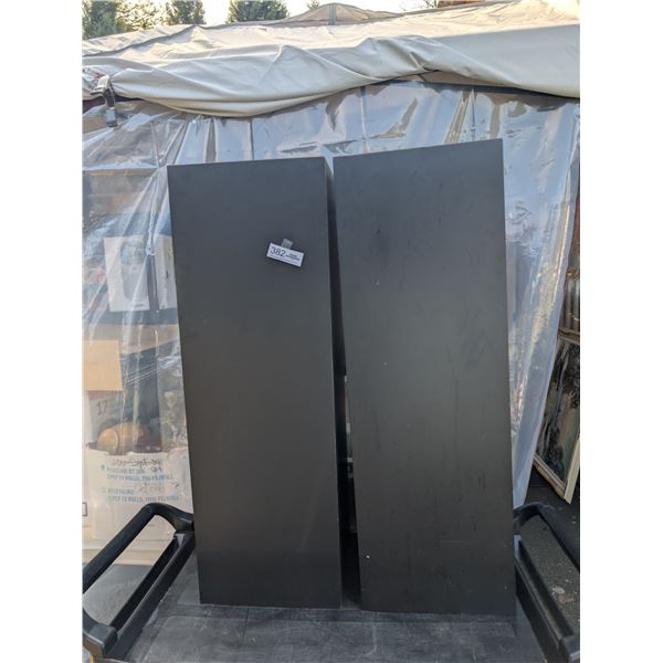 2 Custom 12" x 12" x 36" Tall Black Laminate Display Stands NO SHIPPING