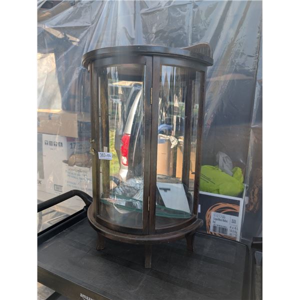 31" Tall Vintage Display Case with Glass Shelfs Was Used in an Antique Store, Has Latch, NO SHIPPING