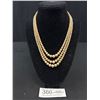 Image 1 : Vintage Triple Strands Pearls Necklace w/ Original Silver Clasp, Marked Evco