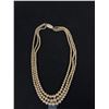 Image 3 : Vintage Triple Strands Pearls Necklace w/ Original Silver Clasp, Marked Evco