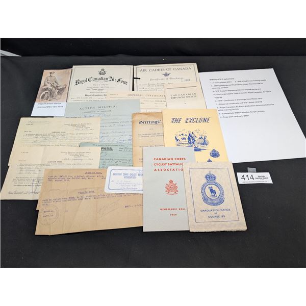 Nice lot of WW1 & 2 Ephemera