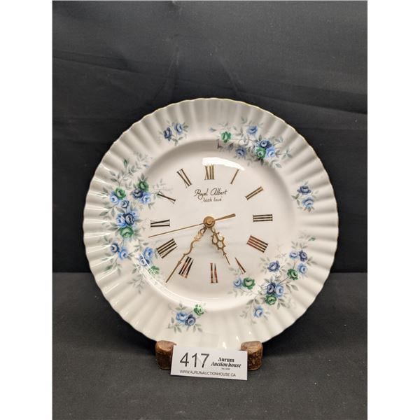 Vintage 8" Royal Albert Plate Wall Clock