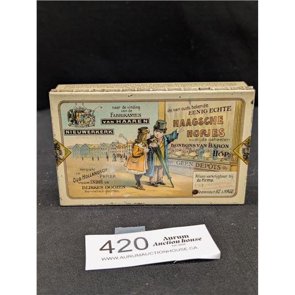Vintage Van Haaren Tobacco Tin Great Graphics