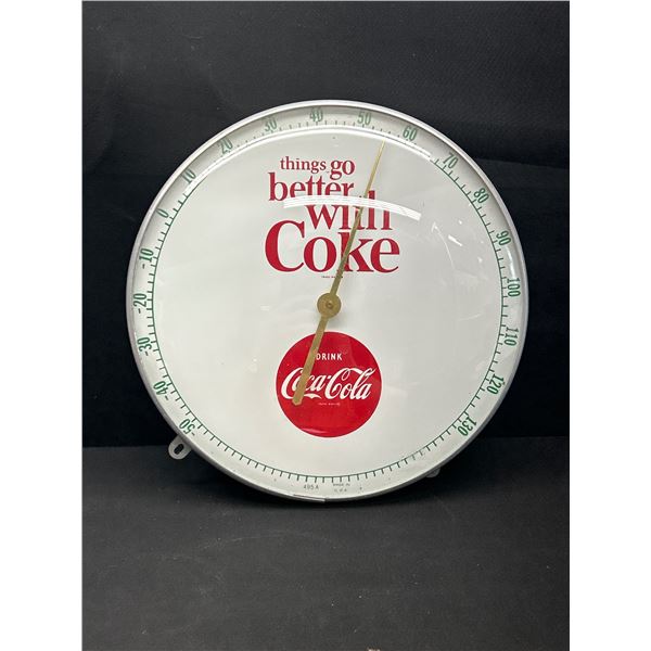 Vinatge 12" Coca-Cola Wall Thermomator Glass in Excelent condition