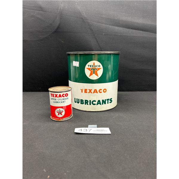 Vinatge Texaco 5Lbs Grease Tin plus Texaco Upper cylinder Lubricant