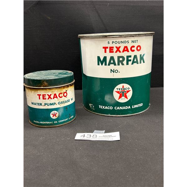 Vintage 5Lbs and 1lbs Texaco Grease tins