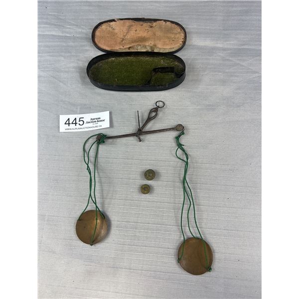 Antique Hand Held Scale with original Case