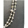 Image 2 : Vintage Linked Black Crystal Beads Necklace, Double Length 45"