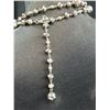 Image 3 : Vintage Linked Black Crystal Beads Necklace, Double Length 45"
