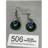 Image 1 : Pair of Hand Crafted Silver w/ Lapis Blue Beads Earrings