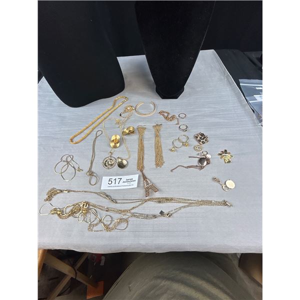 Bag of Gold Plated Jewelry