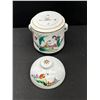 Image 2 : Vintage Chinese Porcelin Hand Painted Jar w/ Lid + Cover