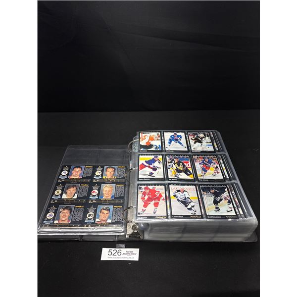 Binder lot of 1993 Pinacle Hockey Trading cards etc