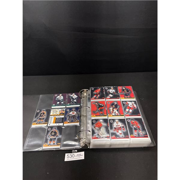 binder lot of 2002 Pacific Vanguard & 2003 Hockey Trading Cards